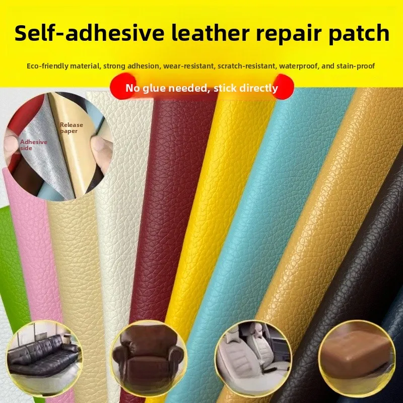

Self-Adhesive Leather Patch for Sofa Refurbiing Replacement Fabric Bedhead Soft Pa Leather Material Artificial Leather
