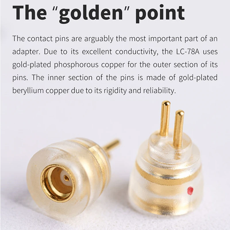 FiiO LC-78A MMCX Female to 0.78mm 2 Pin Male Earphone Adapter for FD11 FH11 FH3