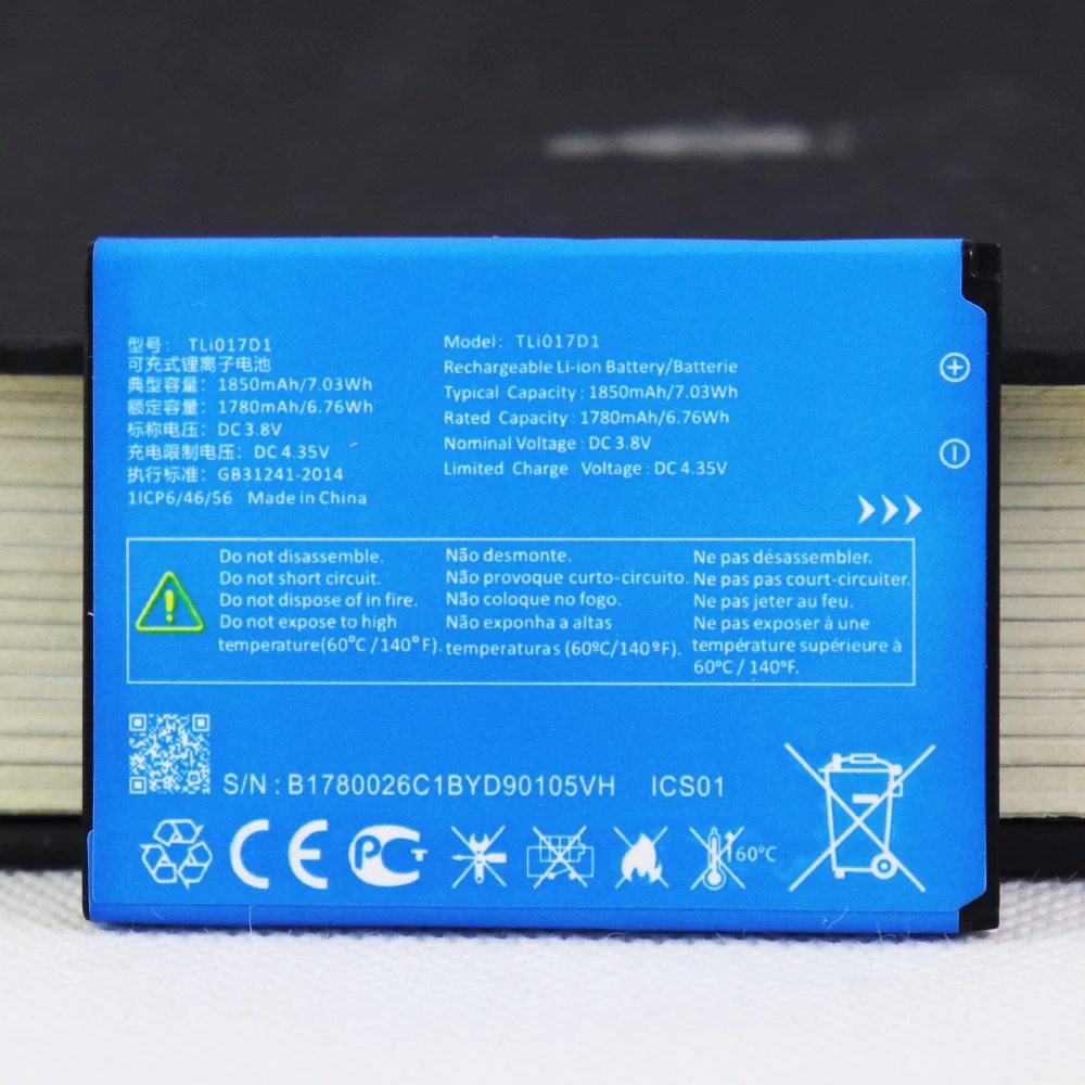 Phone Battery For Alcatel TLi013CA 1380mAh/TLi016D1 1680mAh/TLi017C7 1850mAh/TLi017D1 1850mAh/TLi019D7 2000mAh/TLi021E1 2200mAh