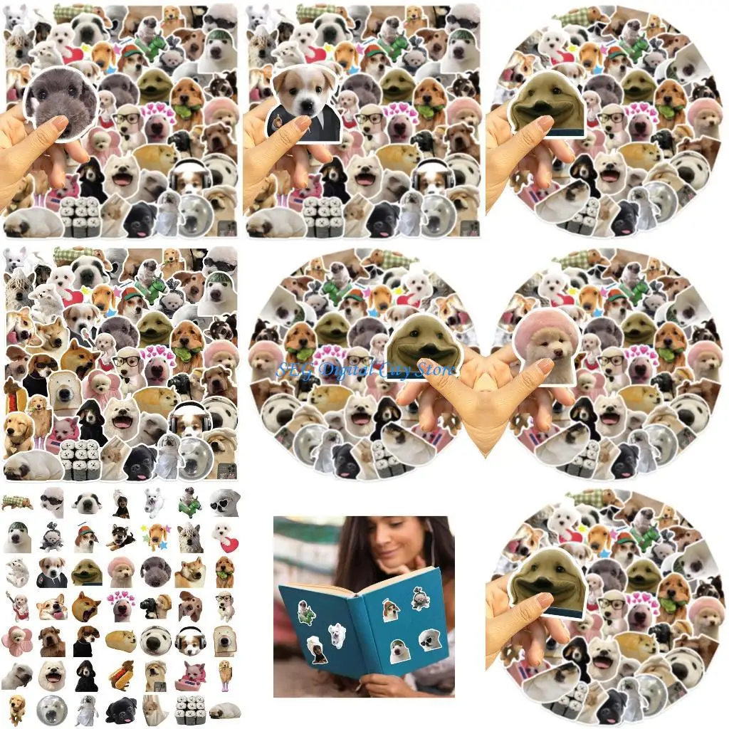 

U75B 50Counts Dog Animal Sticker for Scrapbooking Laptop Journal Phone Covers Album