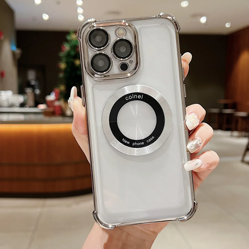 Beschichtete magnetische kabellose Ladehülle für Google Pixel 9 9A 9 Pro XL, stoßfeste TPU-Schutzhülle