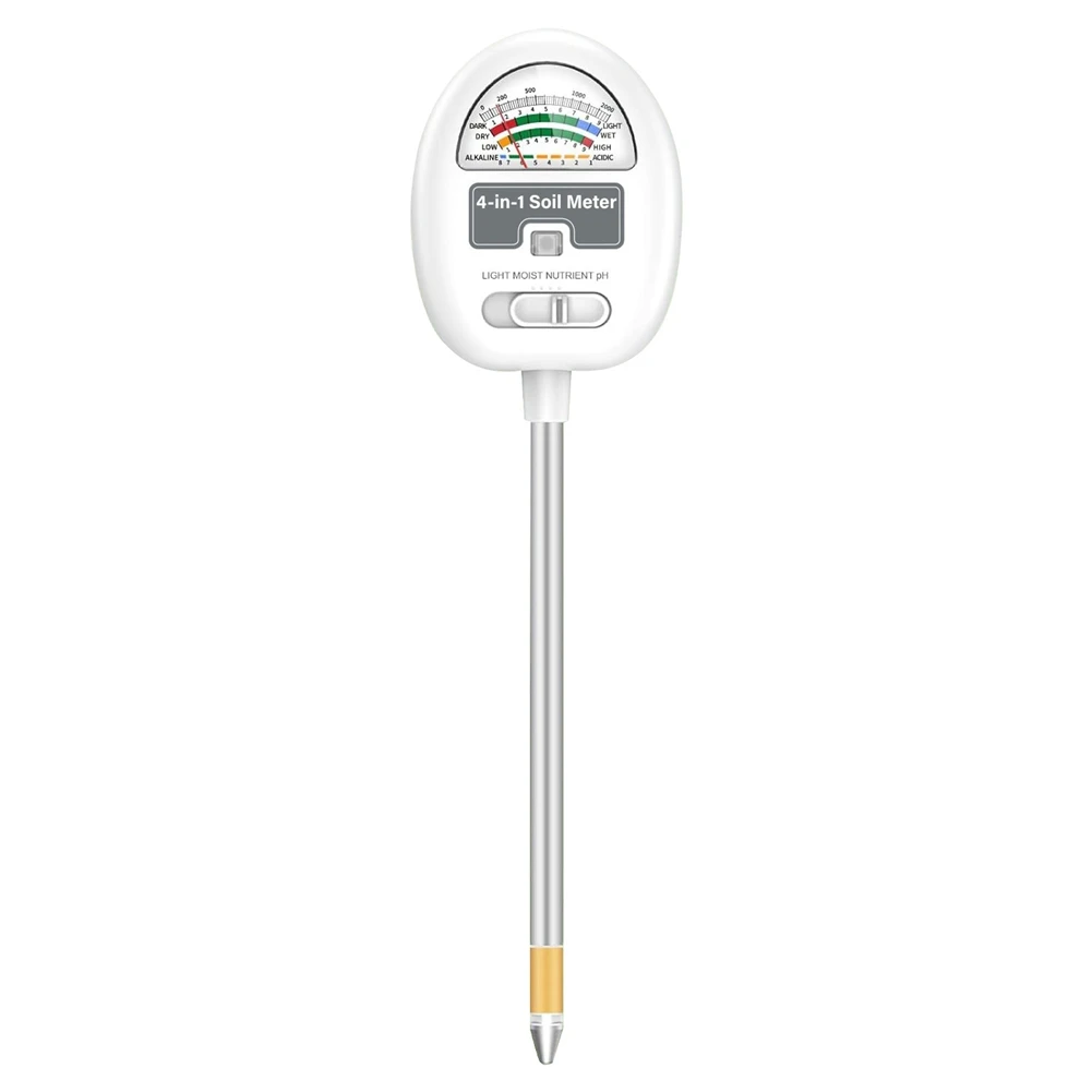 [For Wholesaler]4-In-1 Soil Moisture Meter Soil PH Meter Soil Water Meter Soil Tester for Moisture for Garden/Farm/Plants White