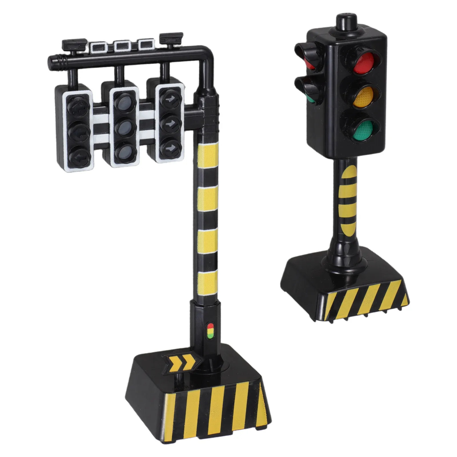 2Pcs Kids Traffic Light Miniature Stoplight Electronic Signal Lights Flashing Sound for Learning Safety Interactive Play