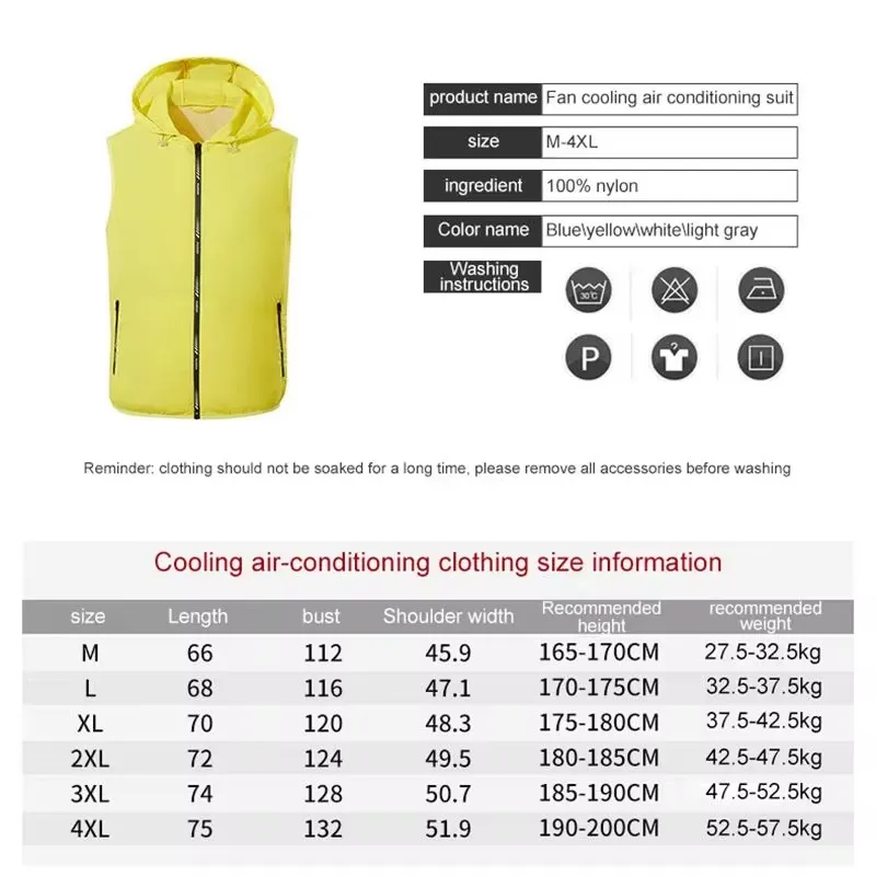 Summer Sport Fan Air Condition Cool Man Woman Travel Ultralight Brand Outdoor Vest Clothes Jacket Sun Windbreaker Fishing Worker