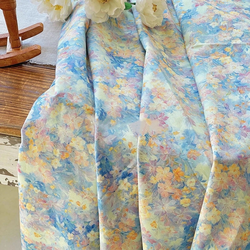 Tissu en coton imprimé floral - Sewing Tie Dye avis et prix