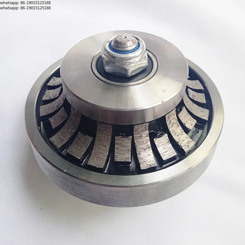 Diamond Profile Grinding Wheel Sintering Welding Segmented Metal Bond Demi Bullnose B10 For Granite Marble Edge Hand Router Bit