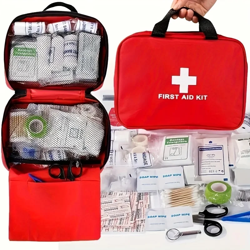 

First Aid Kit, Premium Compact Trauma Medical Kits for Any Emergencies, Ideal for Home, Office, Car, Travel, Outdoor, Camping,