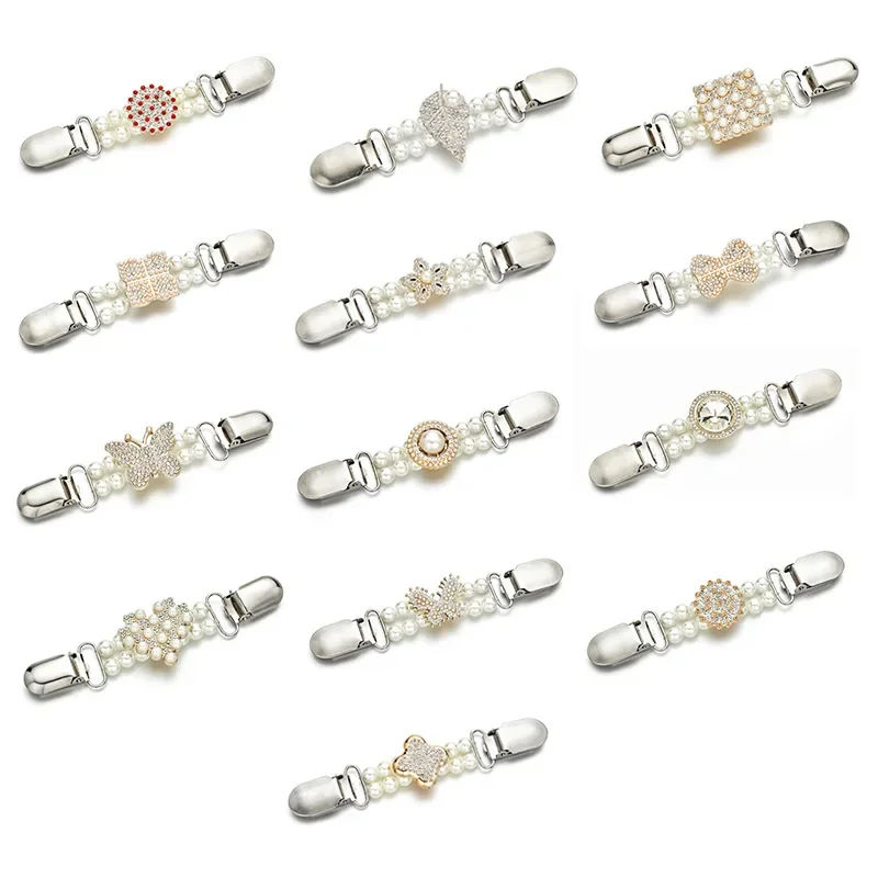 Retro Cardigan Clip Fasteners for Clothes Clothespins Scarf Clip Brooch Sliver Pin Buckle Clip Holder Women Dress Jewelry