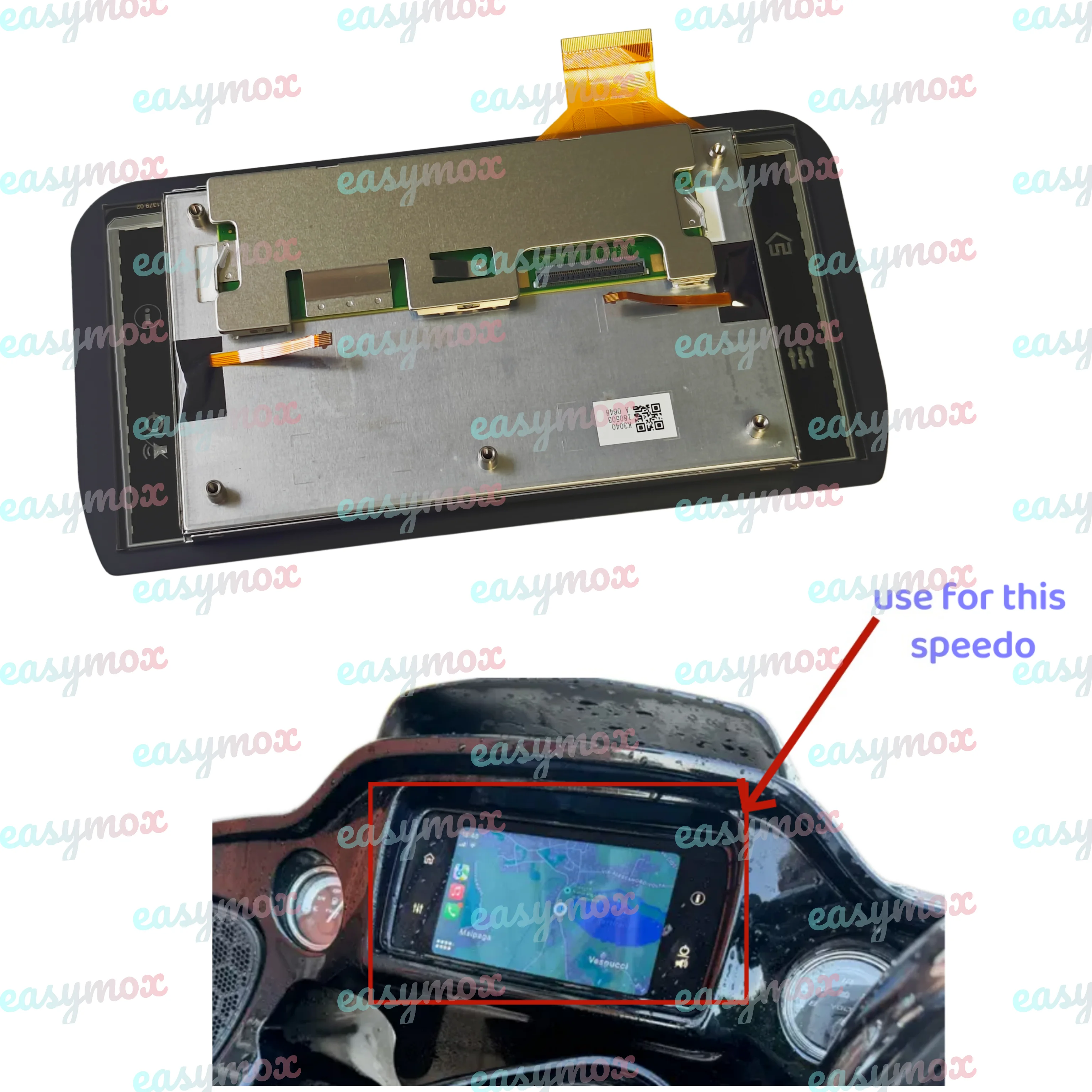 6.5 Inch LCD Display with Touch Digitizer Screen for 2019-2023 Harley Davidson Road Glide Speedo Dashboard Instrument Cluster