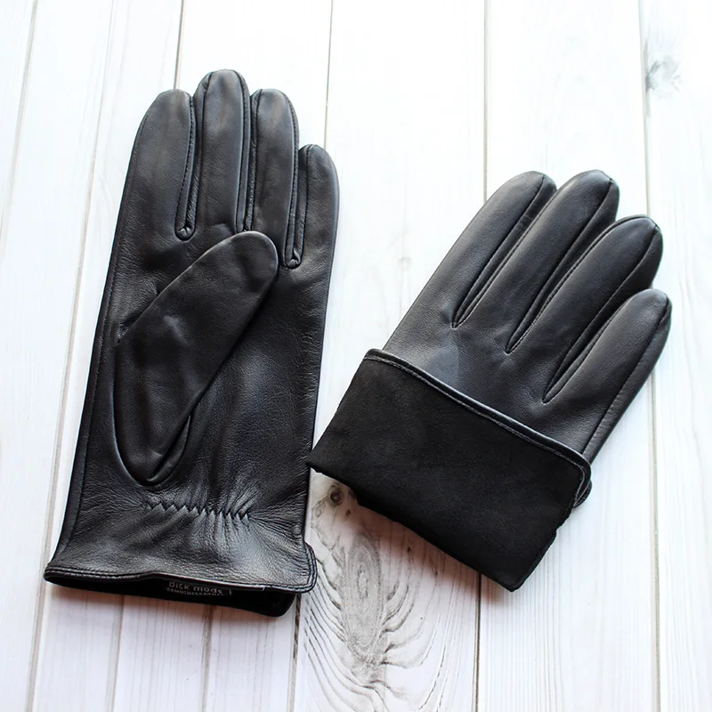 Summer Driving Thin Sheepskin Gloves Men\'s Single Leather Unlined Rayon Lining Spring Autumn Outdoor Motorcycle Riding Points