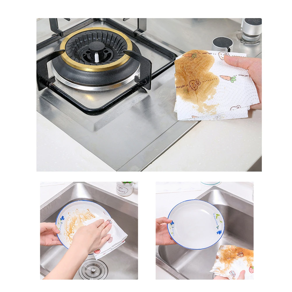 

2 Rolls Skin friendly Premium Grade Super Absorbent Paper Towels Disposable Kitchen Household Daily Use Oil Napkins