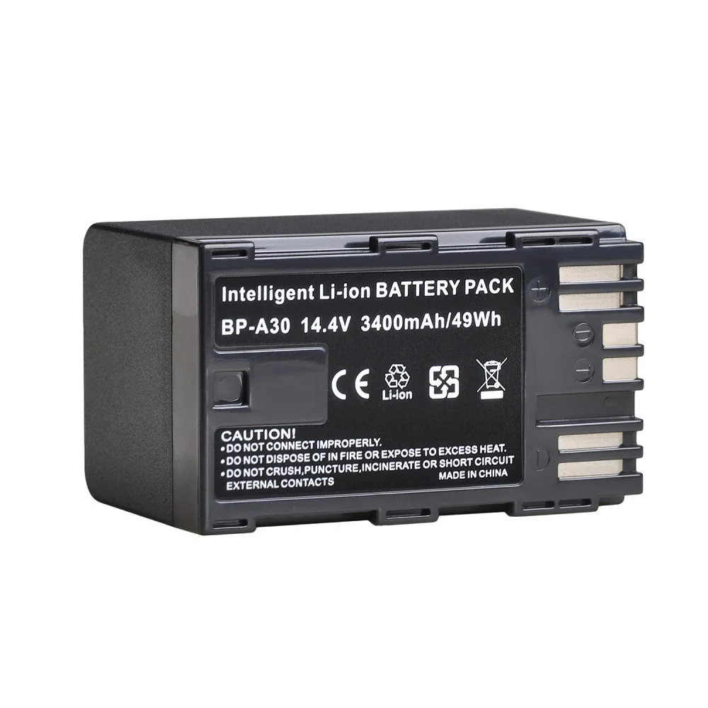 14.4V 3400mAh BP-A30 Replacement Battery for Canon EOS C200 C300 Mark II C300 Mark III C220B Camera Large Capacity