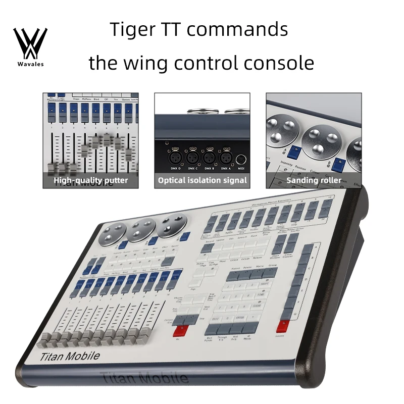 Tiger Touch Wing DMX Console Titan Mobile DMX Controller Titan Quarz Tiger Touch Pro DJ Christmas Stage Light Beam Moving Head