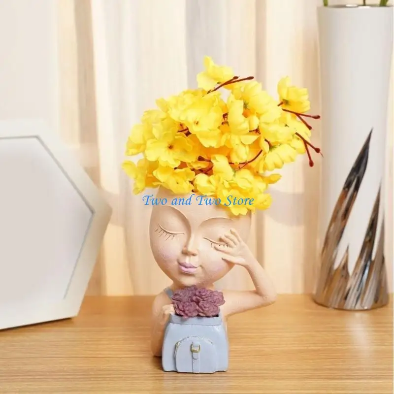 

HX6F DIY Concrete Mold Unique Epoxy Resin Molds Silicone DIY Vase Molds Vase Mold Flexible Crafting Moulds