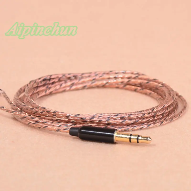 Aipinchun-Cable de Audio para auriculares, Conector de 3 polos de 3,5mm, reparación de auriculares de repuesto, Cable de 40 núcleos, agradable para bajos internos AA0230