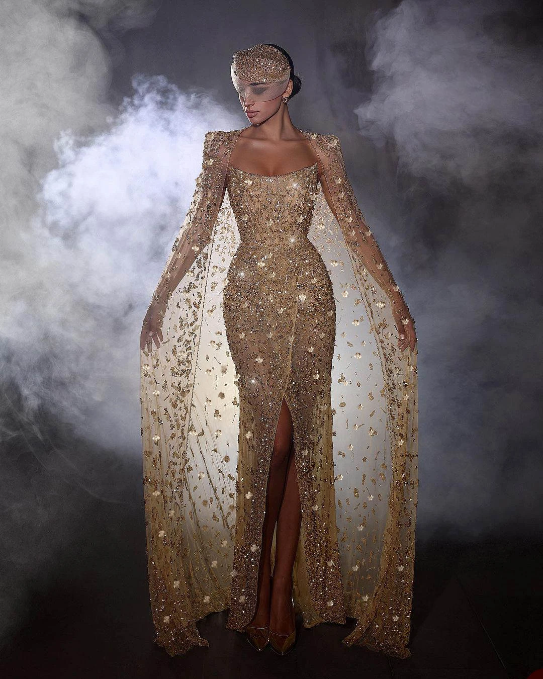 Vintage Wedding Dress For Women Sequins Strapless Bridal Gown With Jacket Sweep Train Split Dresses vestidos de novia