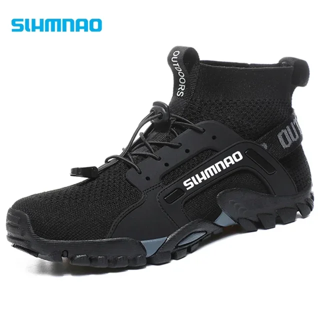 Men's Bicycle Quick Drying Shoes, Non Slip Hiking and Water Hiking Shoes, Breathable Sports Casual Hiking and Fishing Shoes