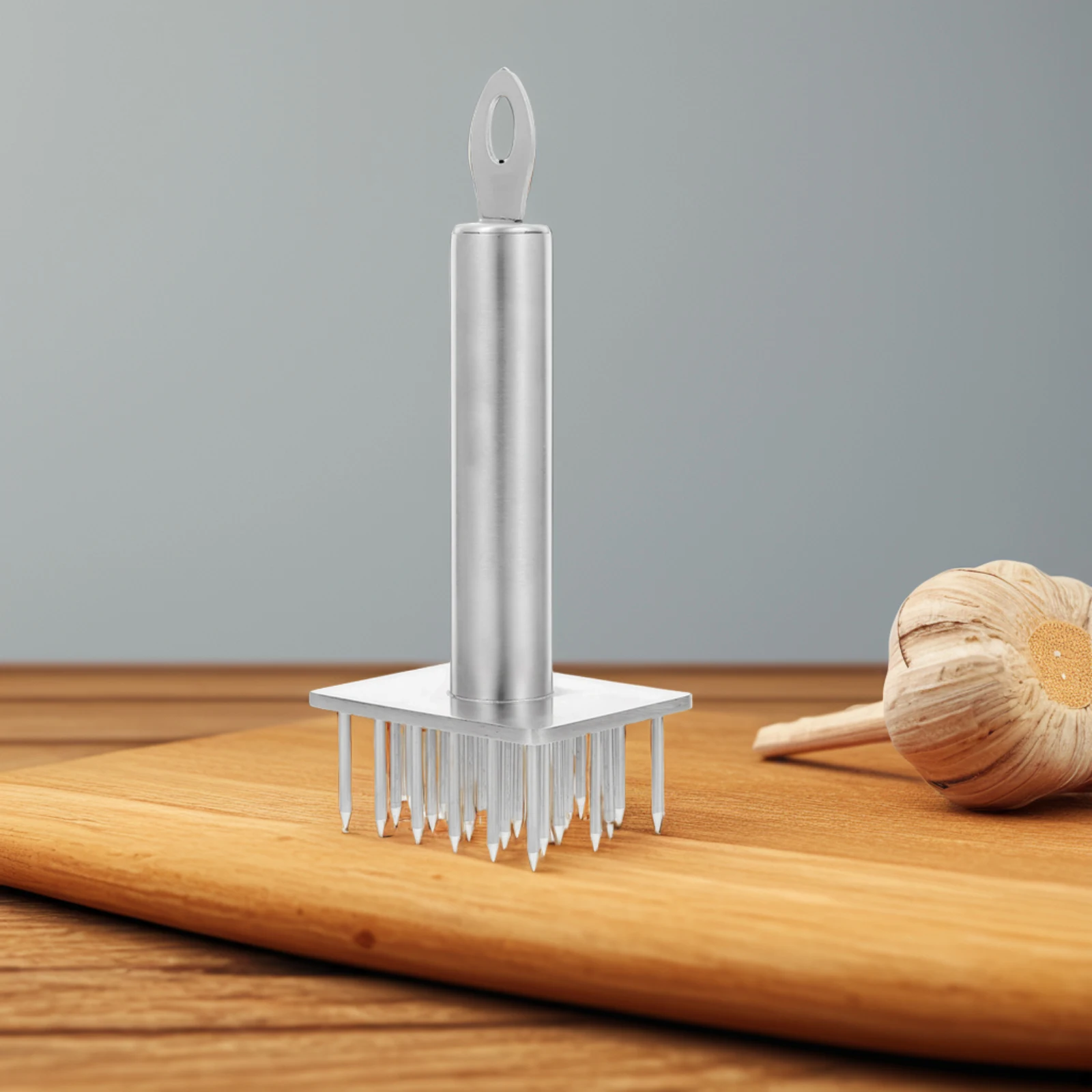 

1pc Meat Inserter Stainless Steel Double Sided Conch Tool Garlic Pounder Loose Needle Cooking Tenderizer Meat Hammer Mallet