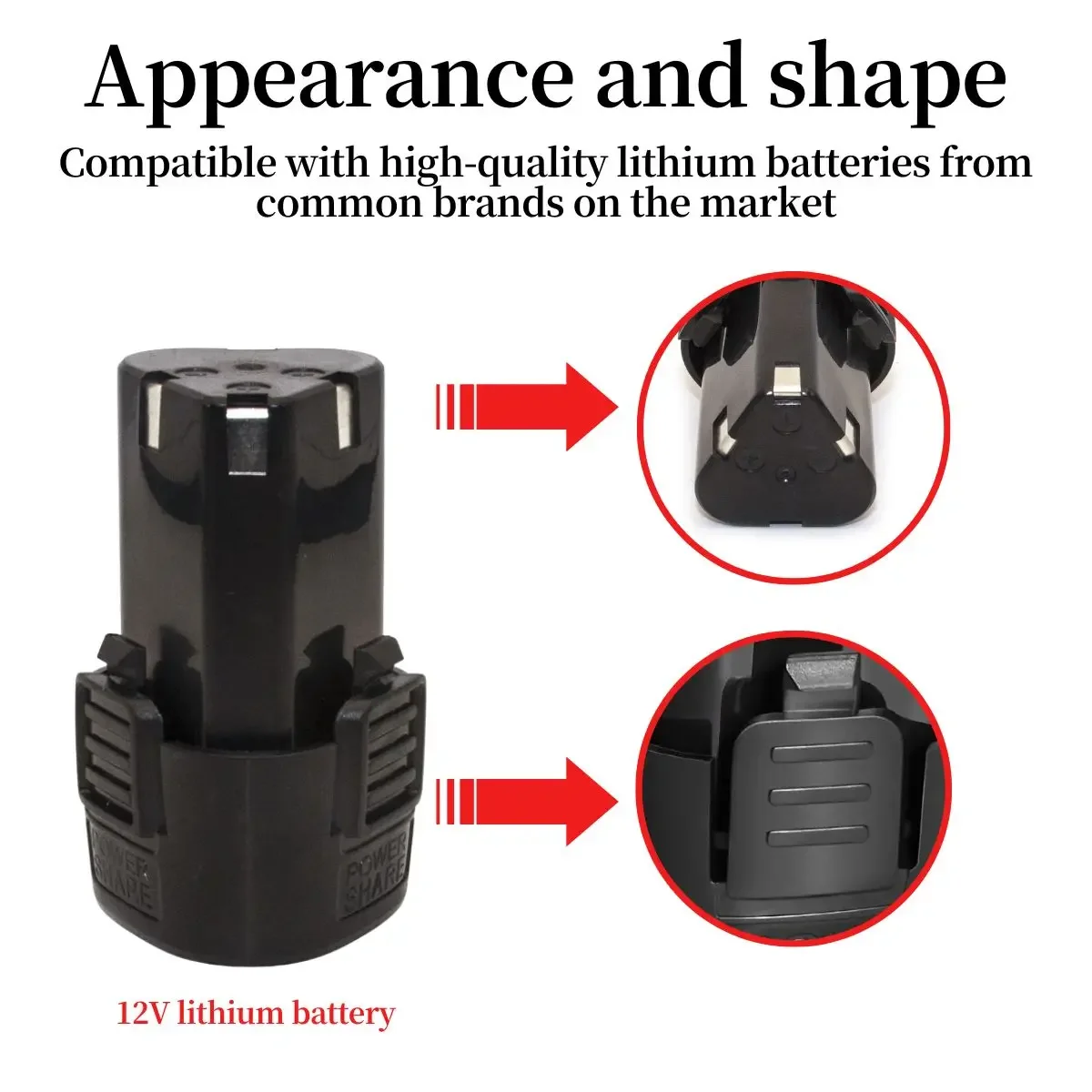 12V 3500mAh battery, suitable for rechargeable lithium-ion electric screwdrivers, pistol drills, micro angle grinding tools