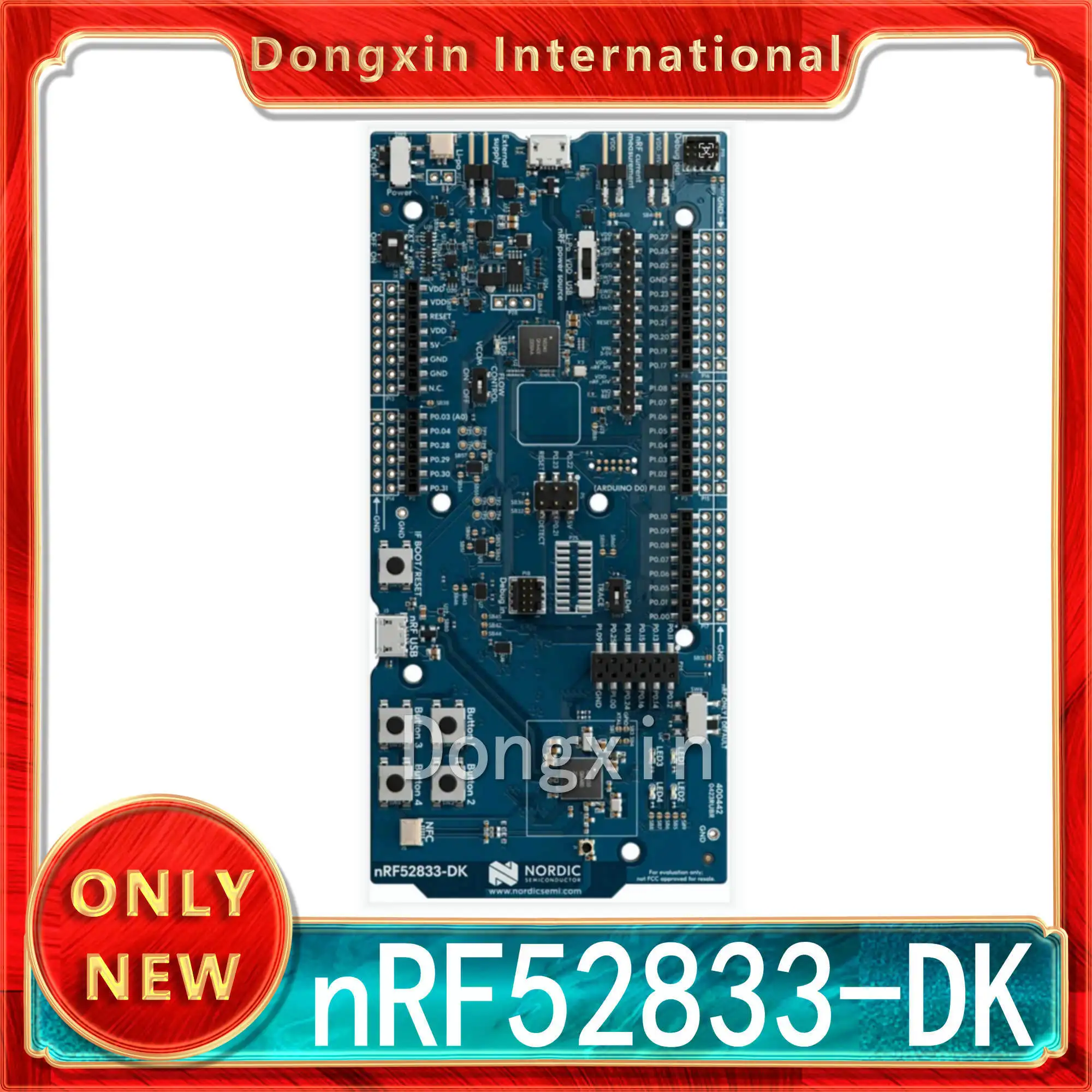 

NRF52833-DK SoC Bluetooth Low Energy, mesh network NFC Thread Zigbee Development Board