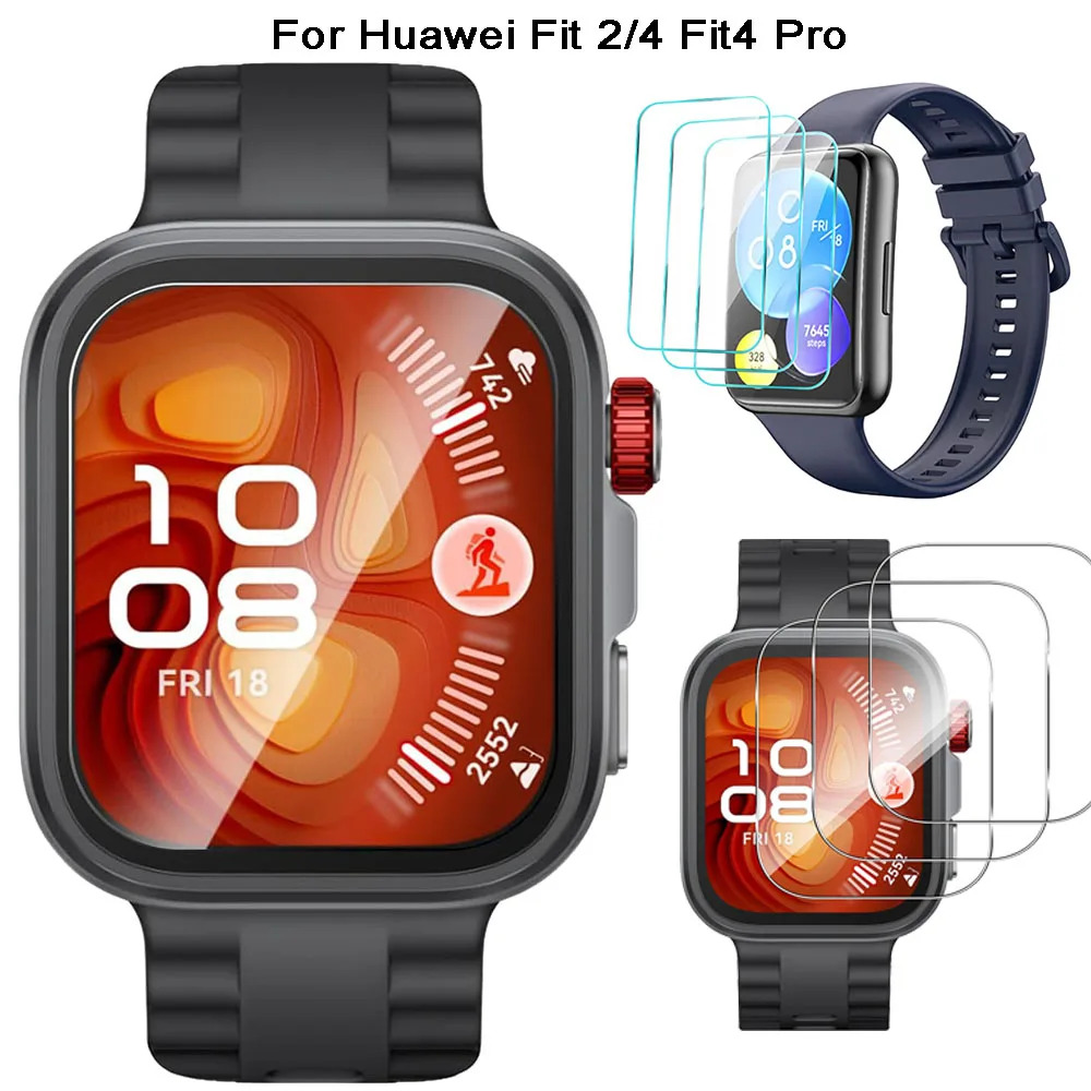 3pcs Hydrogel Films for Huawei Watch Fit 2/Fit 4/Fit4 Pro Smartwatch Coverage Protection Film Screen Protector Guard Accessories