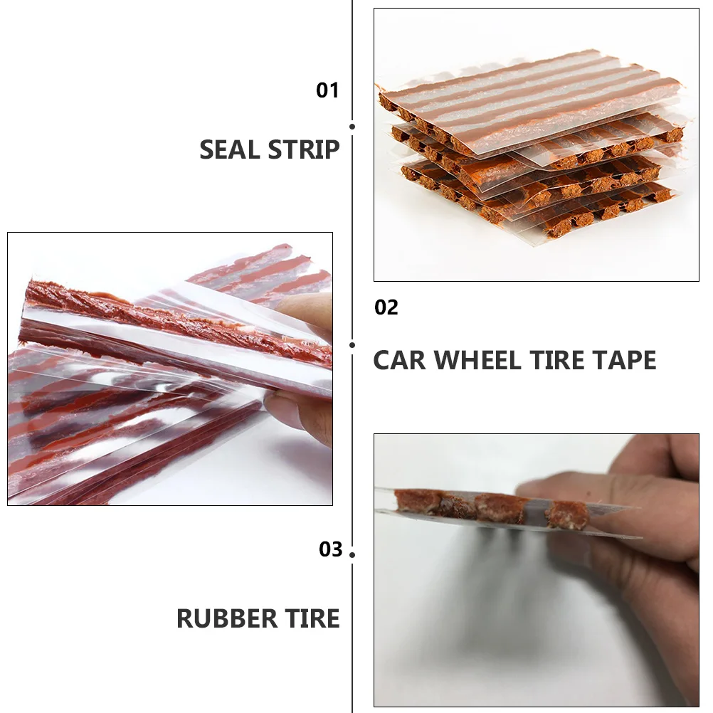 

120pcs Car Tire Repair Sticks Durable Rubber Material Easy Install Carry Seal Strip Wear Proof Long Use Tire Tools