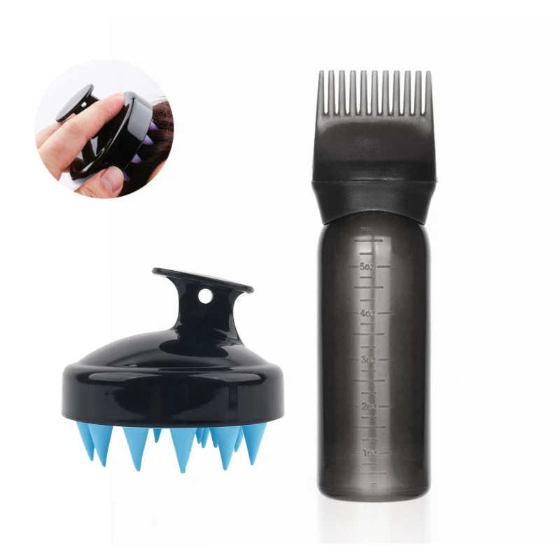 

Профессиональный набор для ухода за кожей головы из 2 предметов: бутылочка для ополаскивания краски для волос на 5,4 унции с массажной расческой для глубокого очищения и защиты цвета