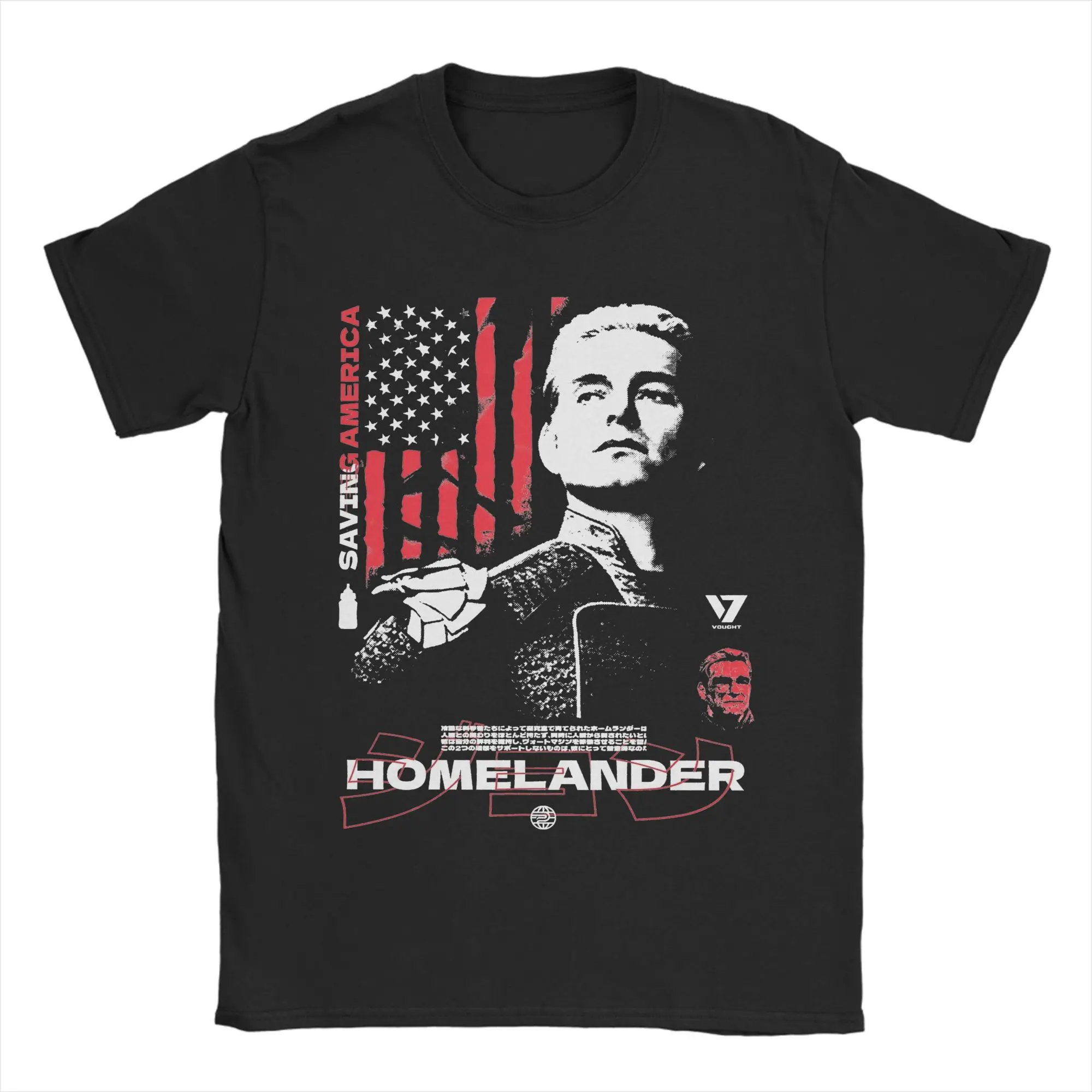 Men Women's The Boys Homelander Saving America  T Shirt  Pure Cotton Clothes Creative Short Sleeve Round Collar Tee Shirt