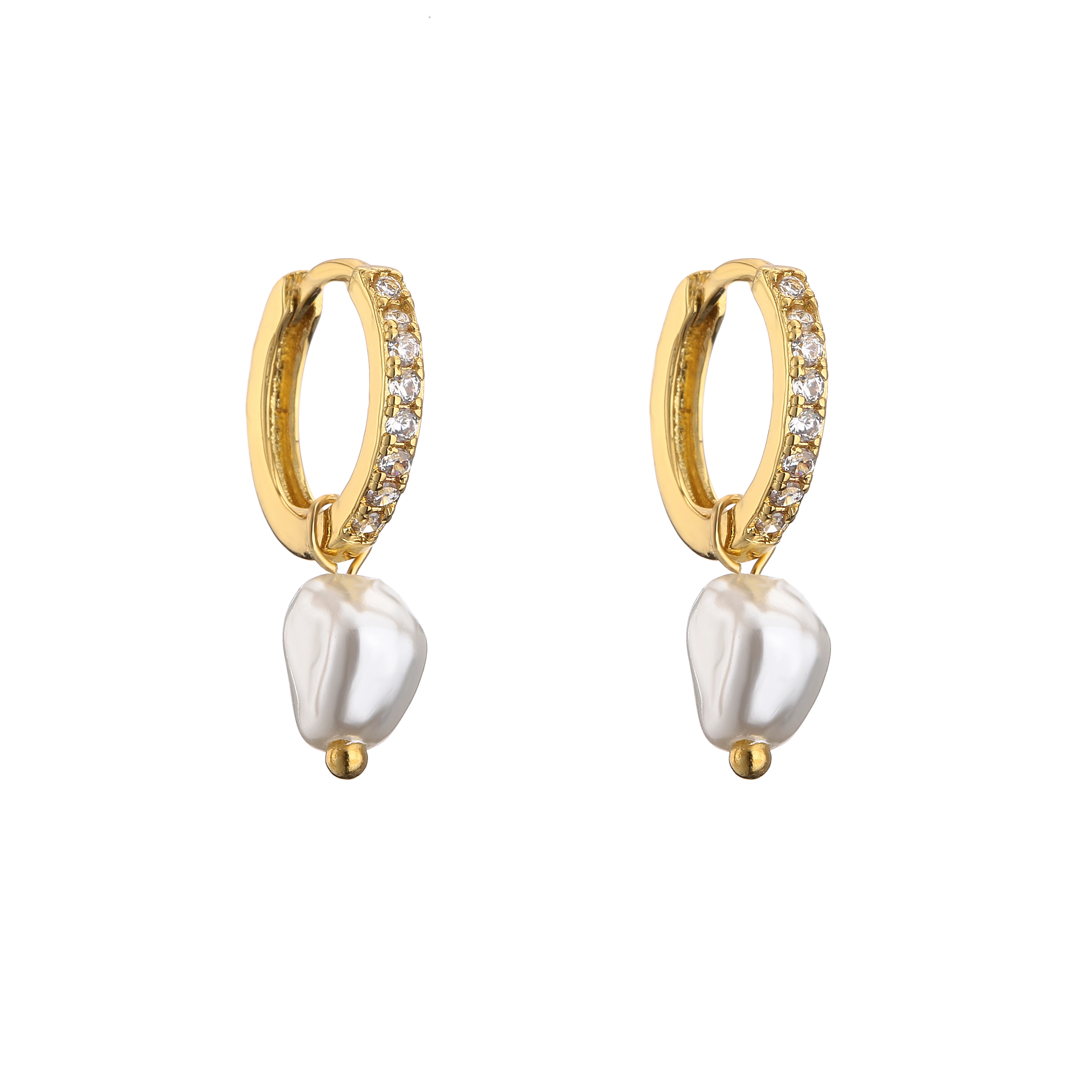 HECHENG,Small Hoop Pendant Earrings For Women Pendientes Mermaid Pearl Heart Star Earring Earrings Korean Jewel