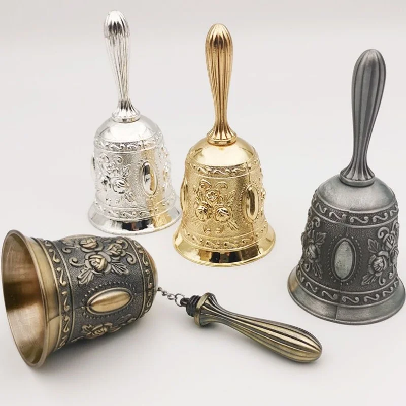 

Vintage Metal Food Bell Premium Hand Ring Old Man Bell for Restaurant Kitchen Bar Live Room Decorative Vintage Bell