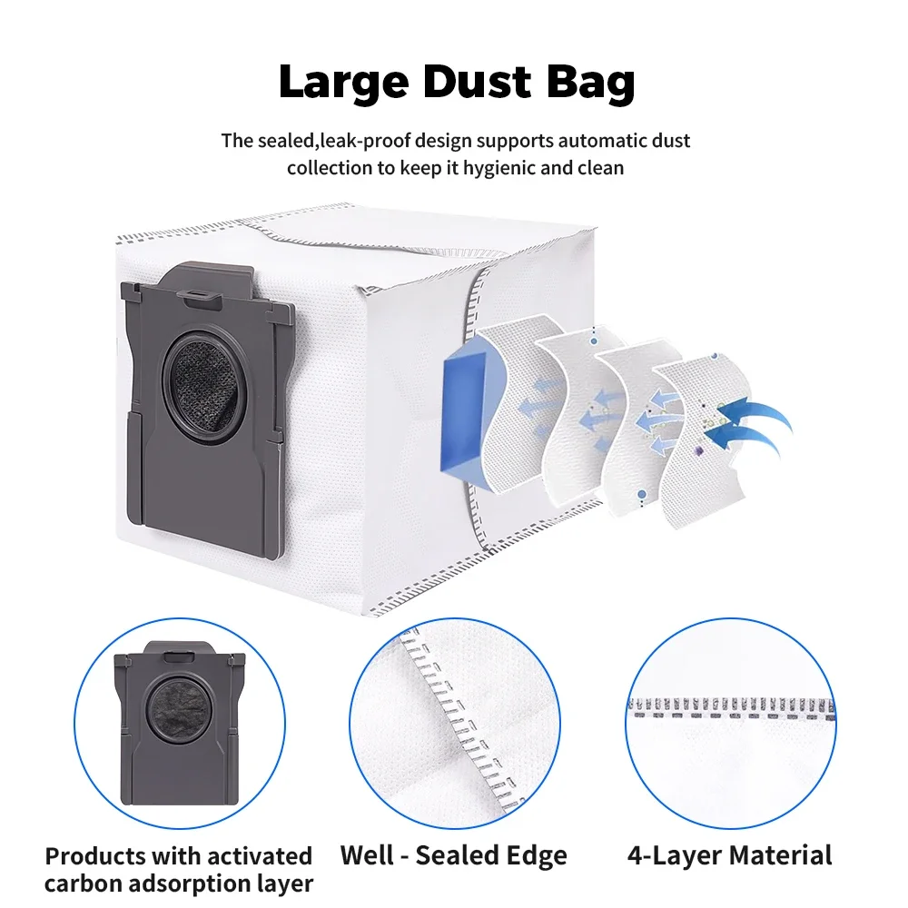 Mop Cloths Dust Bags For Dreame X50 Pro/X50 Ultra/X50 Master/L40S Pro Ultra/L50 Pro Ultra/MOVA V50 Ultra Main Side Brush Filters image 6
