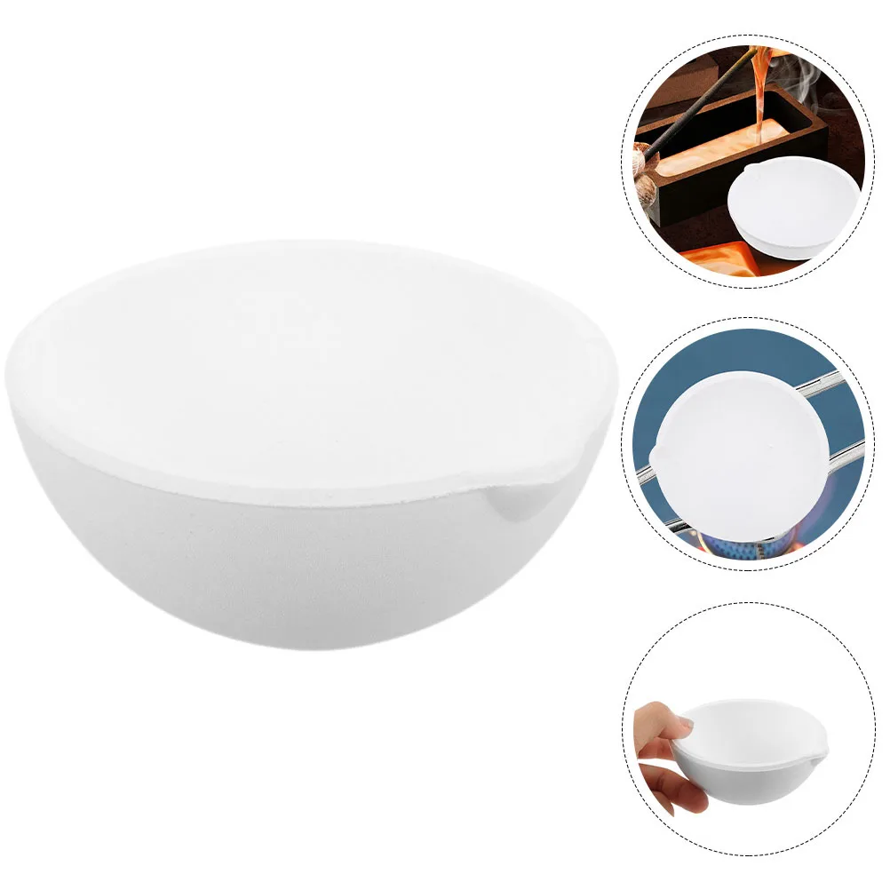 وعاء ذوبان بوتقات للذهب والفضة والألومنيوم والنحاس أداة مجوهرات كوارتز مقاومة للحرارة العالية محمولة ومتينة