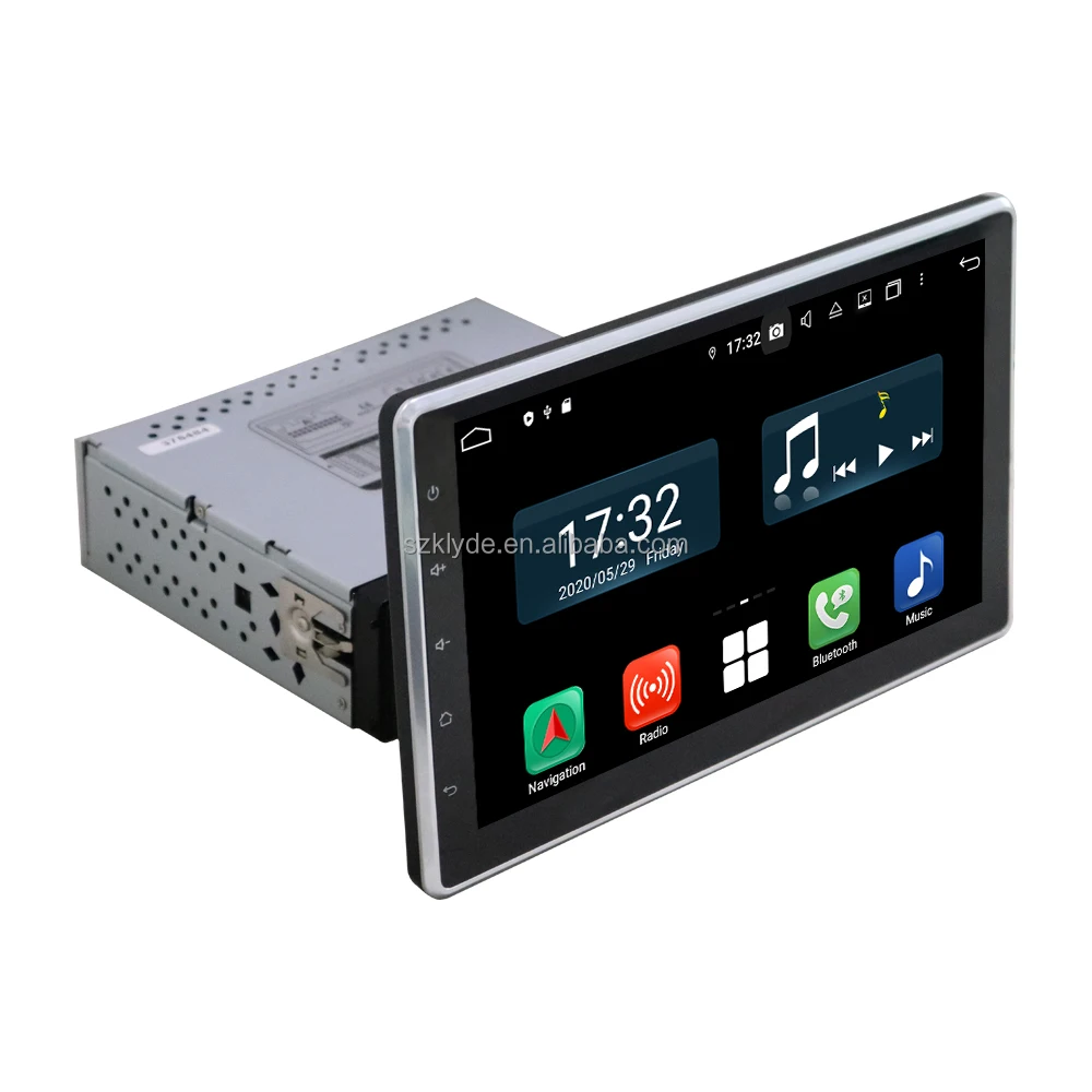 Android 1 Din Adjustable 10 Inch Touch Screen Universal Car Radio Stereo Player with dsp carplay 4G sim 4+64GB car video GPS