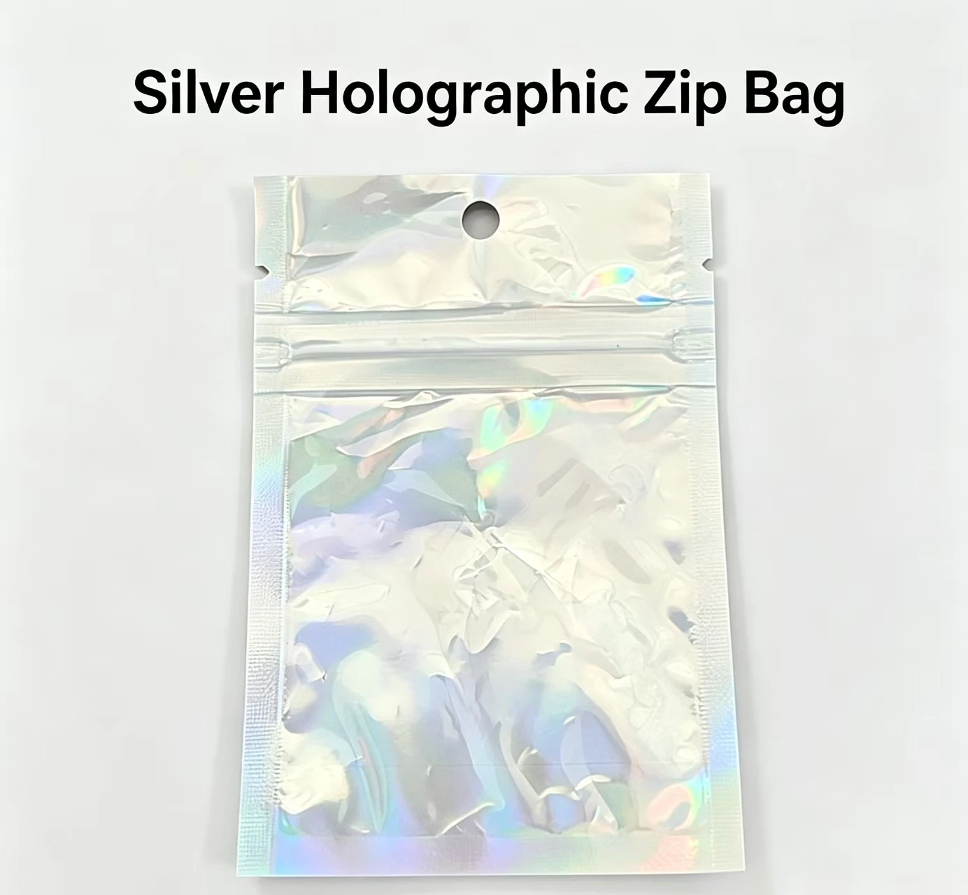 100 Pieces Silver Laser Glossy Seal Bags Waterproof Mini Packaging Bag For Gifts Jewelry Earring Packing