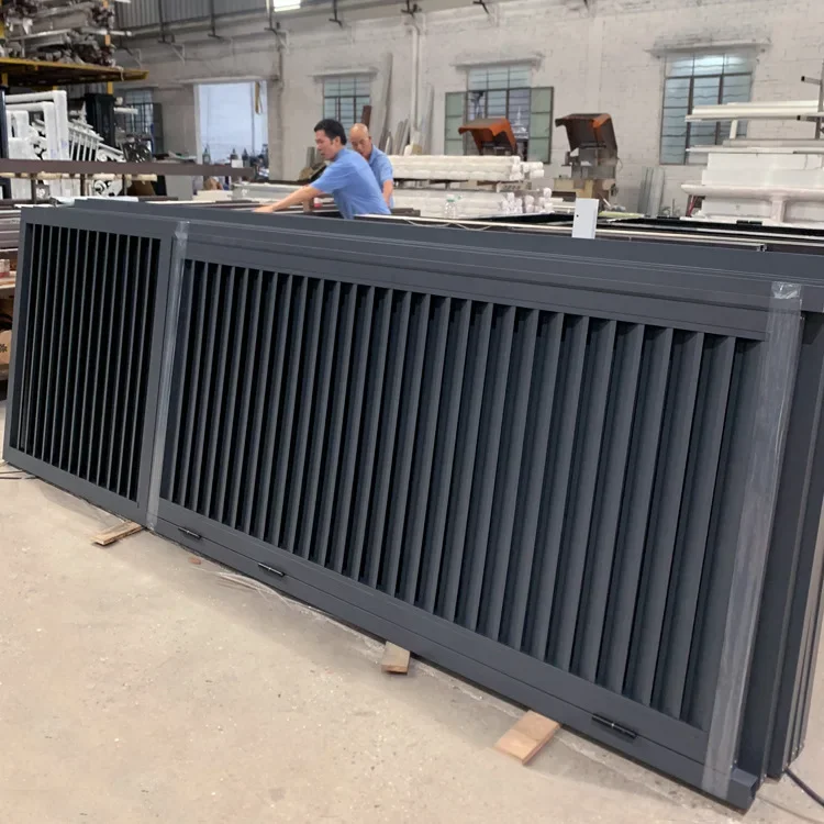 Louvers Aluminum Alloy Privacy Louvers Guardrail Self-built House Villa Garden Ventilation Fence Aluminum Art Balustrade Fence