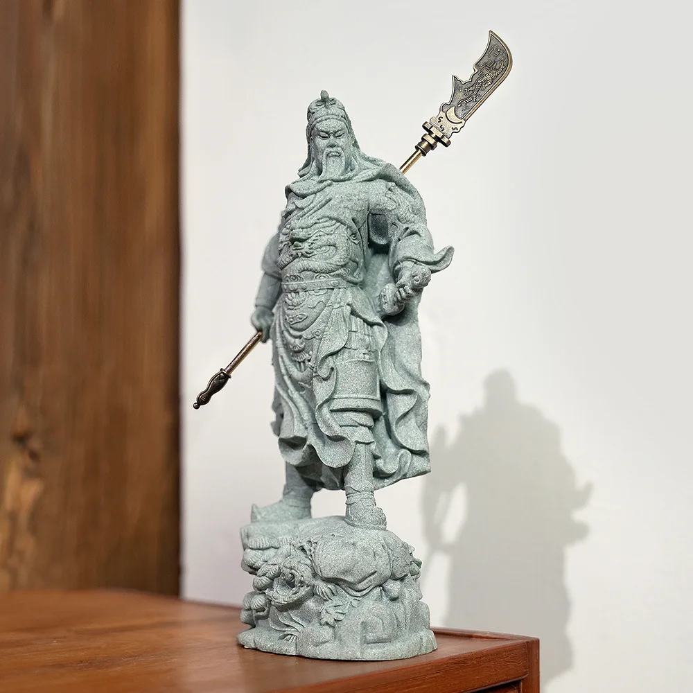 Guan Yu Statue, chinesischer Krieger, Gott der Treue, Reichtum, handgefertigte Harzskulptur für Zuhause, Geschäft, Erfolg, Dekoration, Schutz, Geschenk