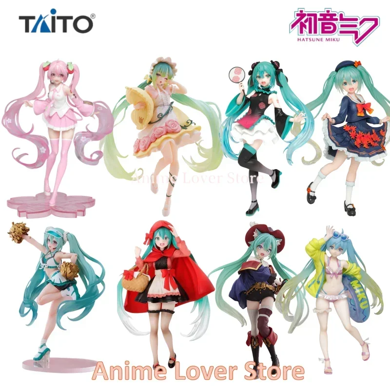 Hatsune Miku Coleção Anime Figura Brinquedos para Crianças, Modelo Colecionável Tatio Original, Enfeites De Presente, Em Stock