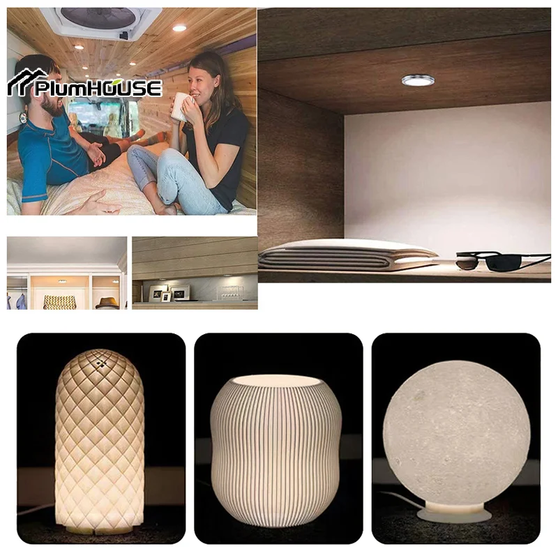 1Set Ultra Slim 8mm Dimmable USB 5V RGB Spotlight Downlight 3W Surface Mount Gobo Remote Control LED Simple Wine Cooler Light