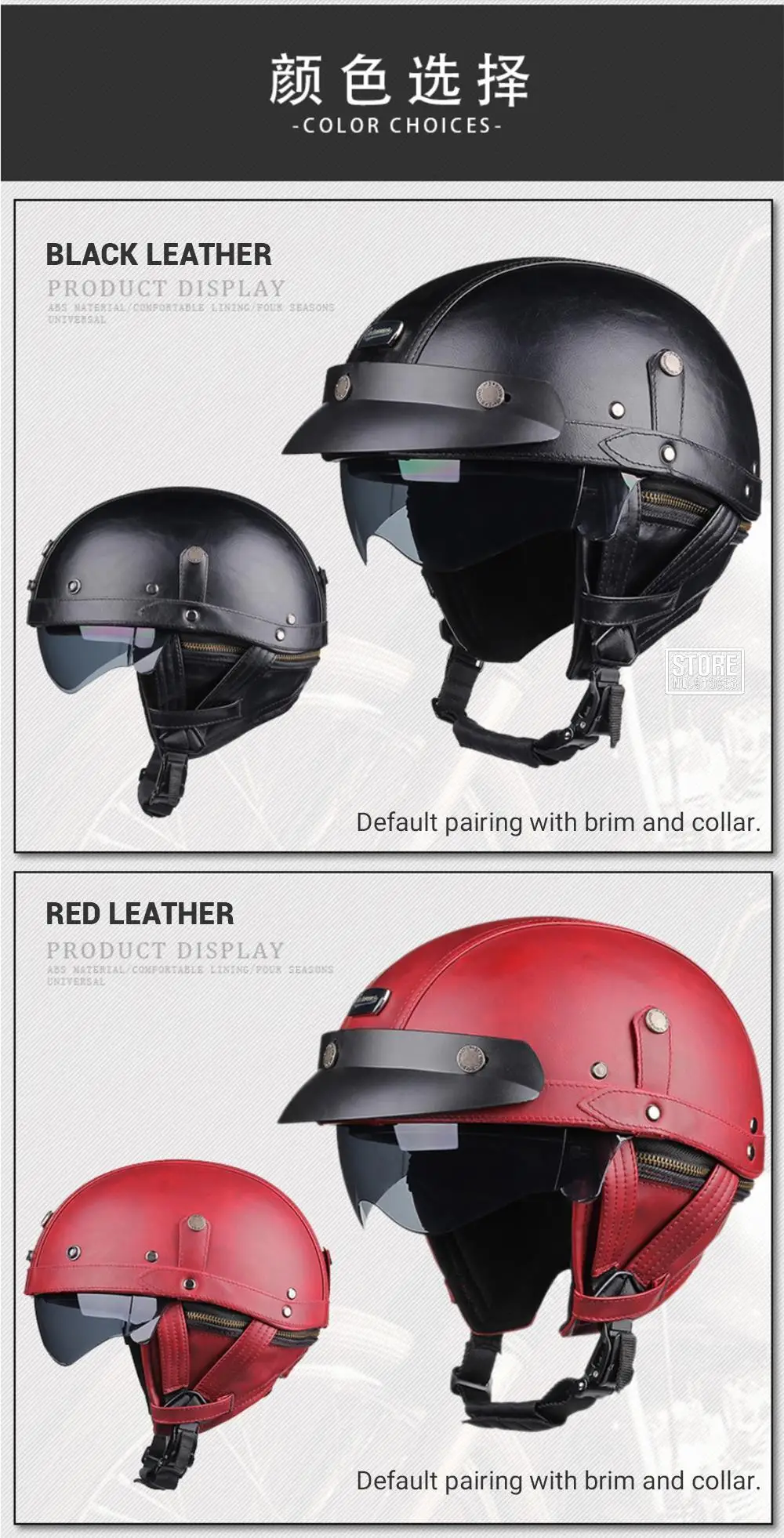 Retro Motorrad Helm DOT Zertifizierung Moto Helm Männer Frauen Halb Helm HD Objektiv Casco Vier Jahreszeiten Reiten Roller Capacetes – Detail 9