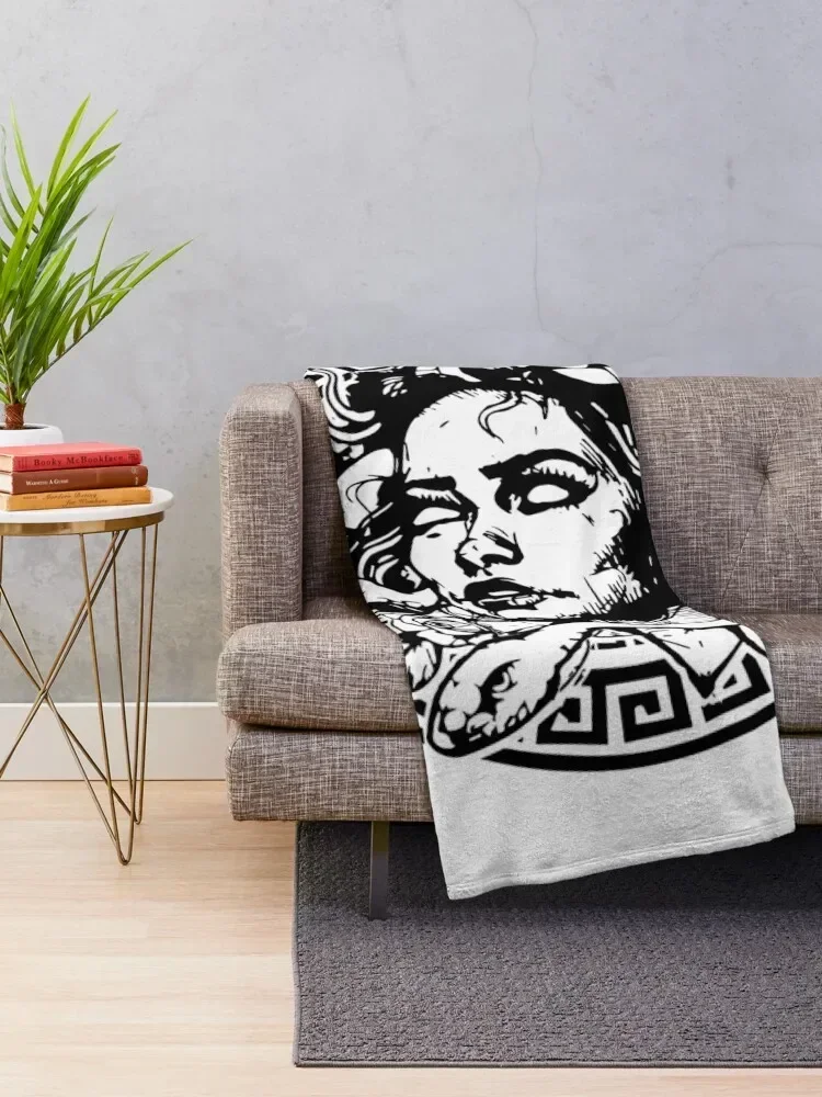 medusa (black) Throw Blanket Bed covers blankets and throws warm winter Blankets