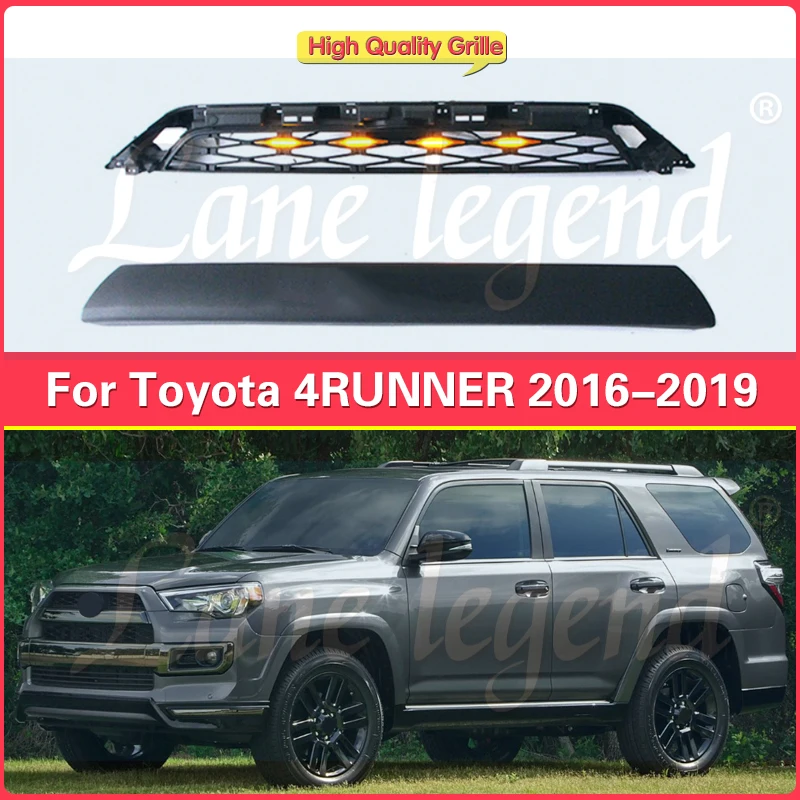 Modified Racing Grills For Toyota 4 Runner 2016 2017 2018 2019 Front Bumper Grille Racing Grill Grills Mesh Cover