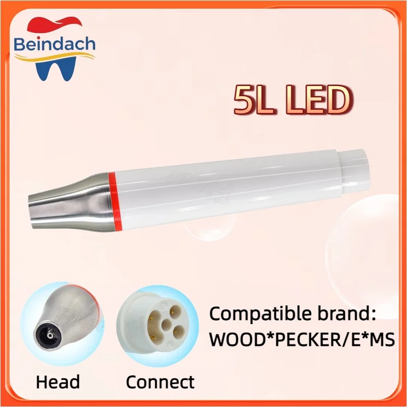 

5-литровый светодиодный ультразвуковой пьезоэлектрический скалер-наконечник, совместимый с рукояткой ультразвукового скалера, для стоматологических ультразвуковых скалеров WOODPECKER EMS