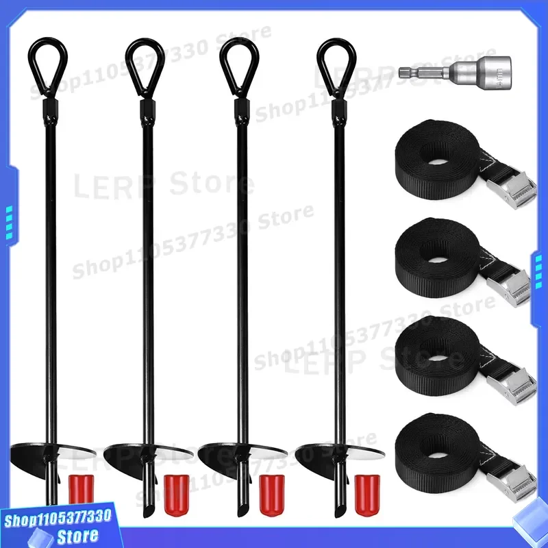 Heavy Duty Screw In Ground Anchors Portable Durable Camping Accessories For Tent Fixing And Dog Leash Securing Outdoor Gear