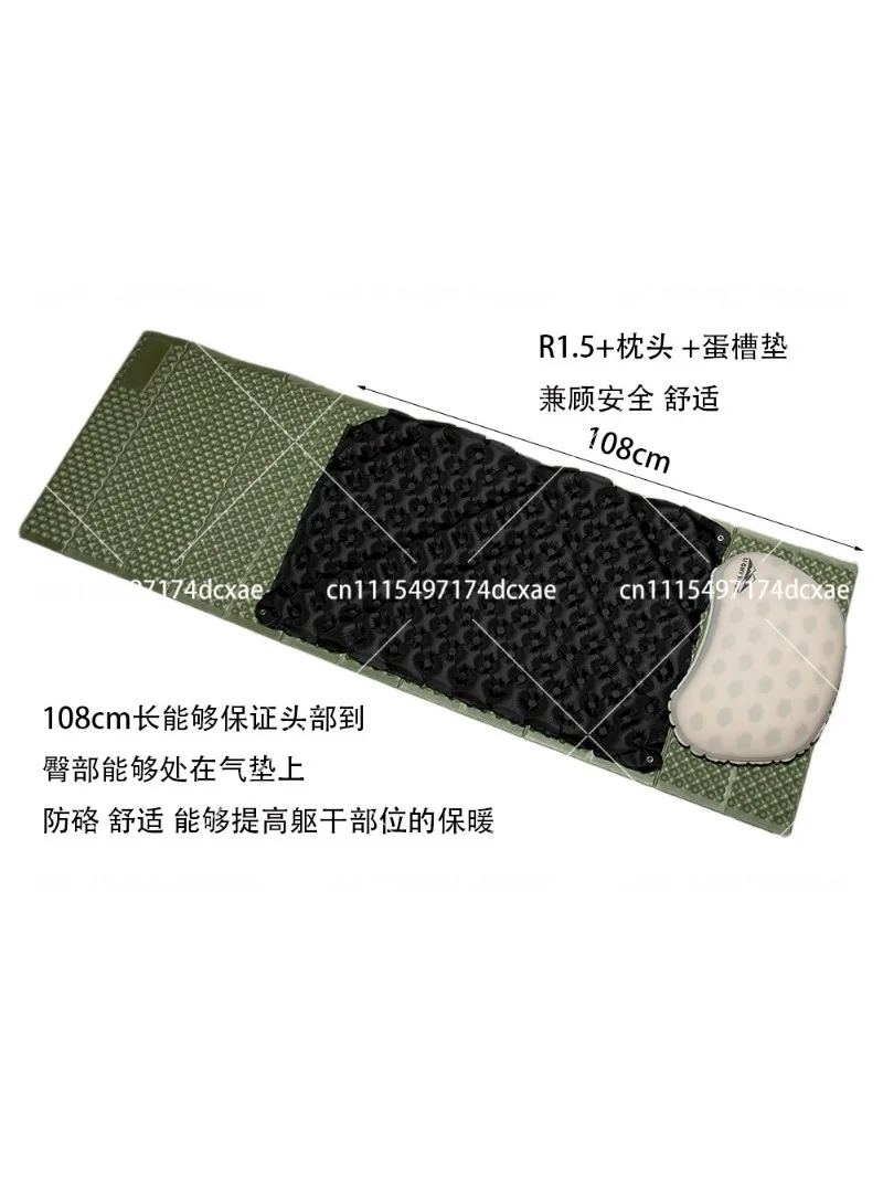 Outdoor single ultra-light portable thickened inflatable sleeping mat tent camping moisture-proof mat floor mattress mattress