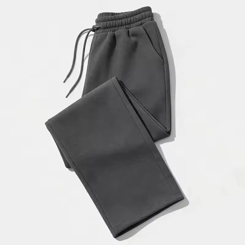 Herbst-Winter Damen Jogginghose Sportliche Gerade Hose Lose Übergroße Freizeithose mit Kordelzug Vielseitige Damen Lange Hose – Detail 5