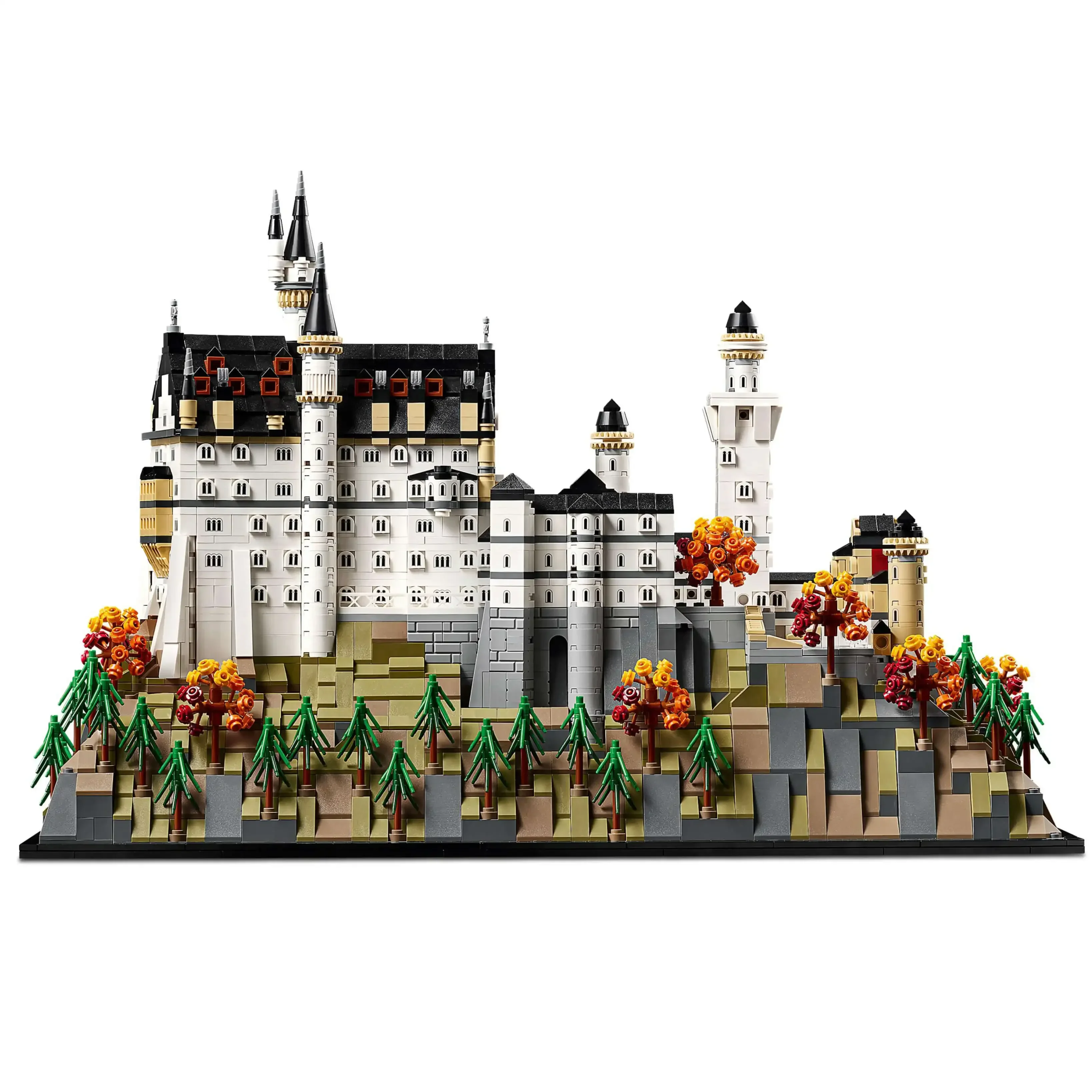 

Neuschwanstein Castle Architectural Model Kit 21063 European Castle Forest landscape Building blocks Set for Adults Gift