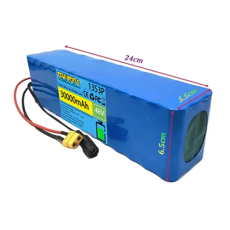 Nouveau 13S3P 48v 30Ah Batterie Lithium-Ion 48v 30000mah 1000w Pour 54.6v Batterie Électrique Puissante Avec BMS