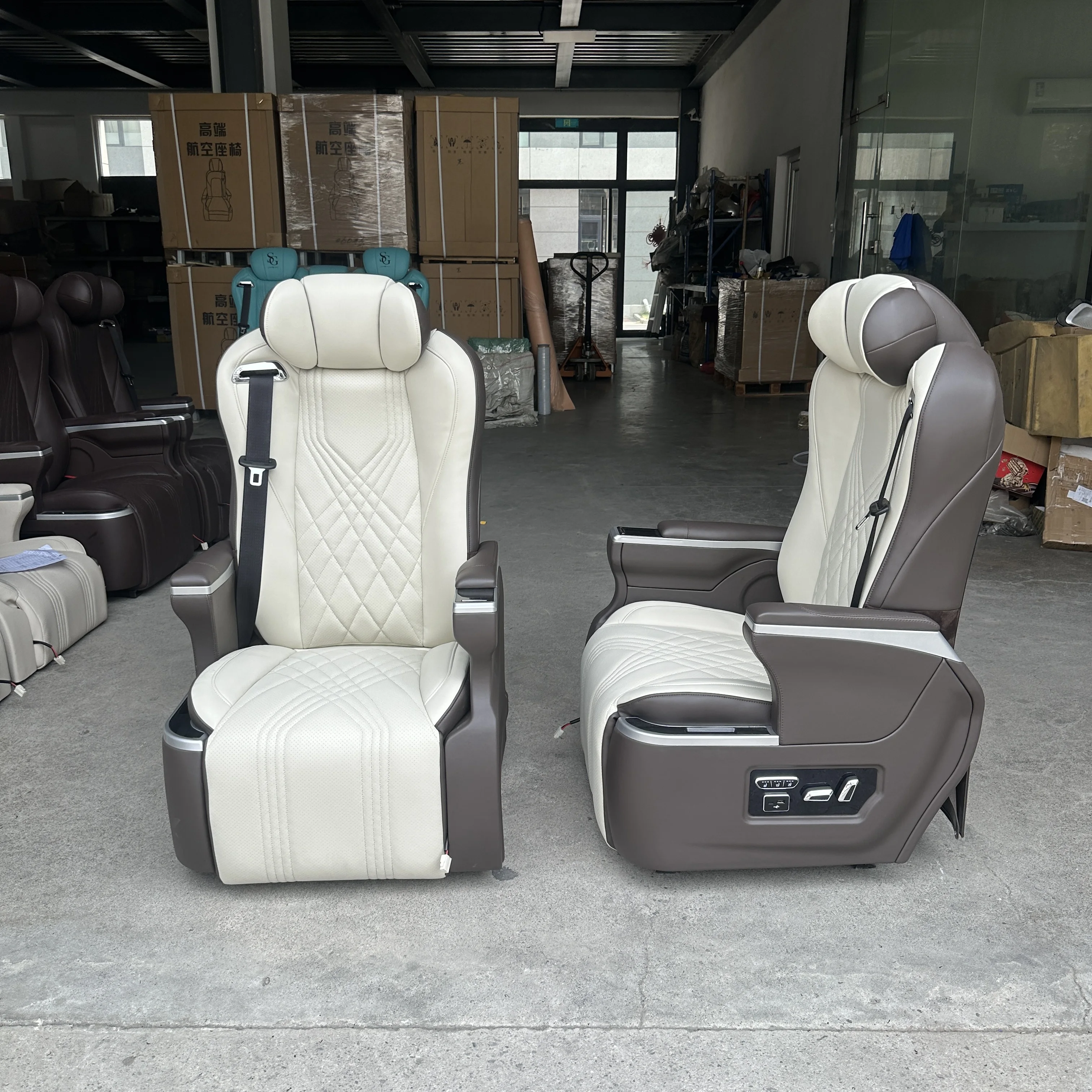 Wholesale Custom Car Seat Luxury Captain Seat 3-Stage Ventilation Heating Massage OEM Color Available for Bus Van Car