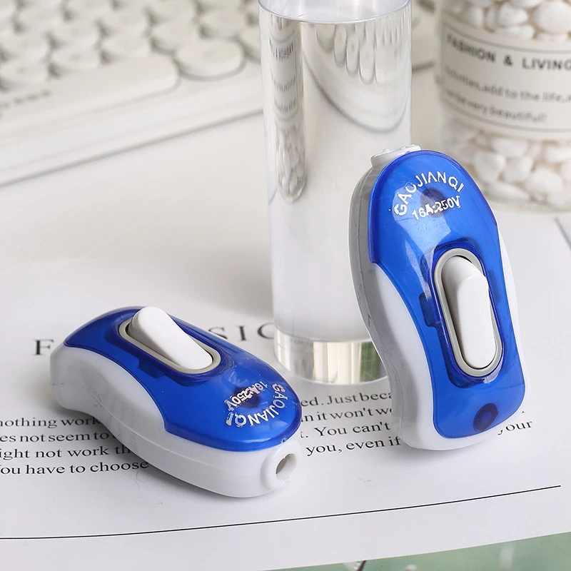 Bedside Switch Button Wiring Switch Blue Hand Pinch Bedside Electric Button Switch Bedside Lamp Control Switch