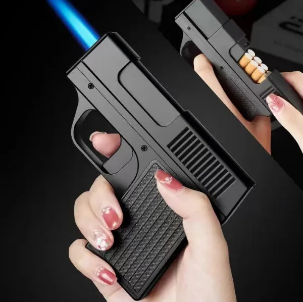 Multifunctional Cigarette Box Magazine Lighter Straight To Flame Butane Inflatable Cigarette Lighters & Smoking Accessories